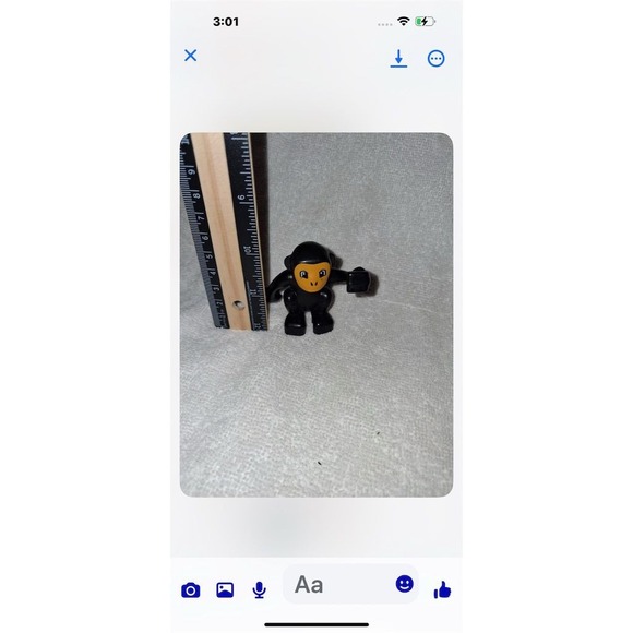 LEGO Duplo Black Monkey Figure Bright‎ Light Orange Face Toy - Picture 4 of 4